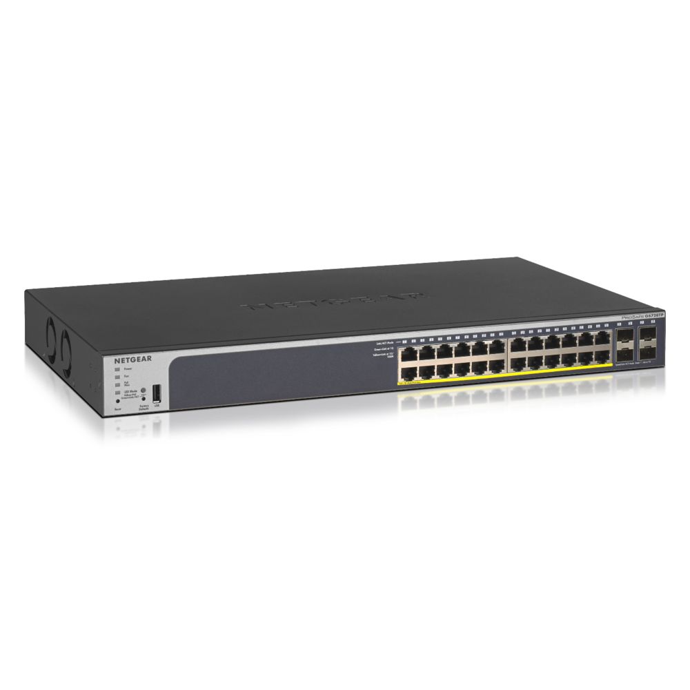 Netgear - Netgear GS728TP Géré L2/L3/L4 Gigabit Ethernet (10/100/1000) Noir 1U Connexion Ethernet, supportant l'alimentation via ce port (PoE) - Switch