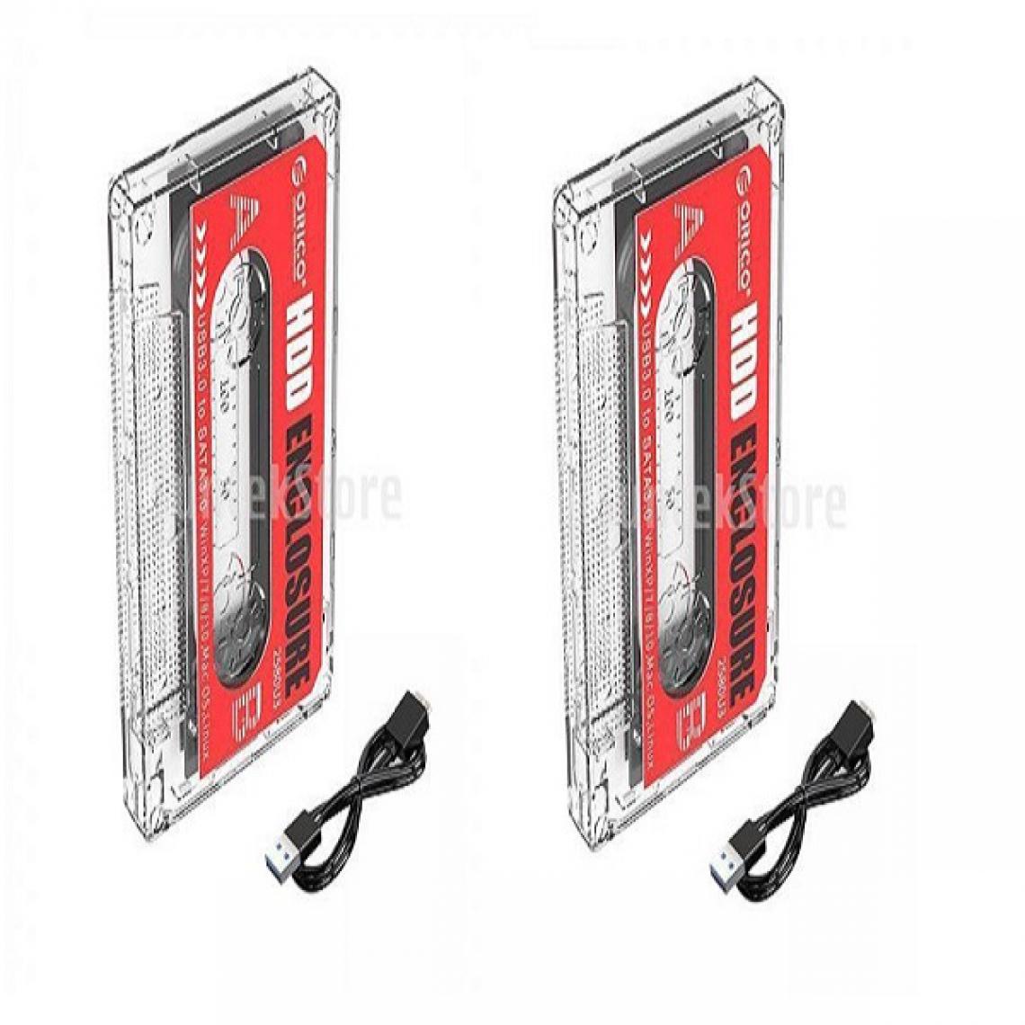 marque generique - 2 Boîtiers De Disque Dur ORICO Boîtier De Disque Dur USB 3.0 Pour Disque Dur SSD UASP 2,5 '' / 3,5 '' - Boitier PC