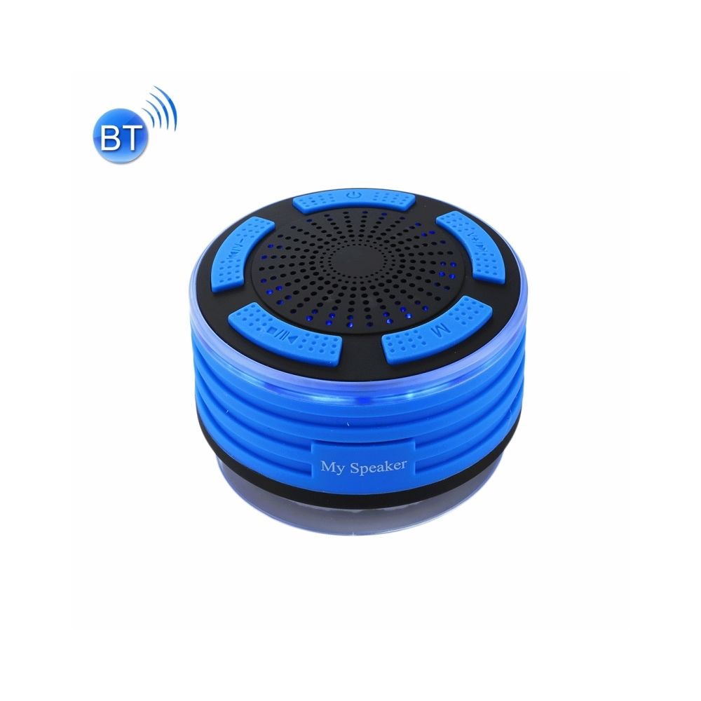 Wewoo - Enceinte Bluetooth d'intérieur Mini Portable IPX7 Étanche V4.0 Haut-Parleur Stéréo Lecteur MP3 avec LED Colorée et Ventouse, Micro Intégré, Radio FM, Distance: 10m - Enceintes Hifi