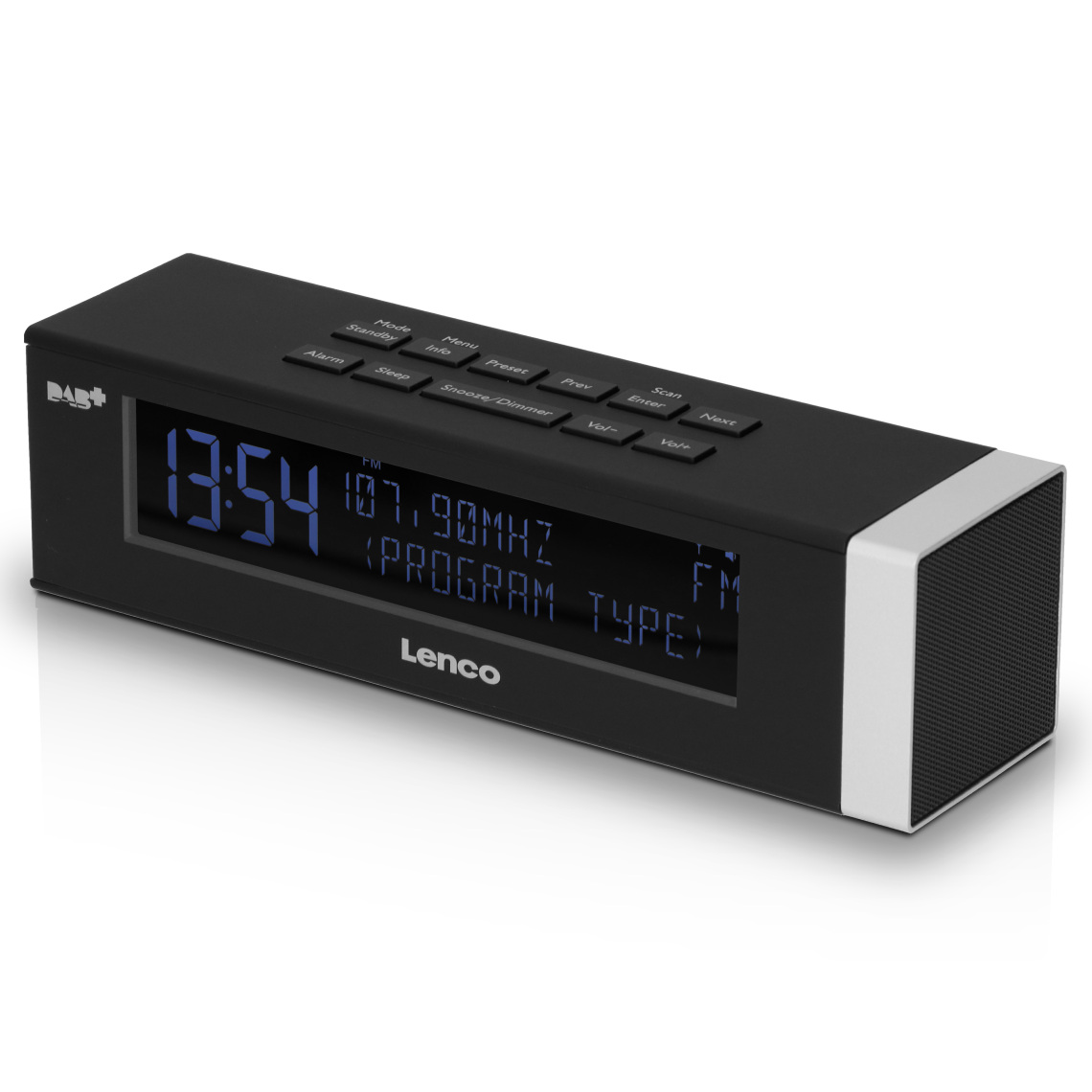 Lenco - Radio-réveil stéréo DAB+/FM avec connexion USB et entrée AUX CR-630BK Noir - Radio