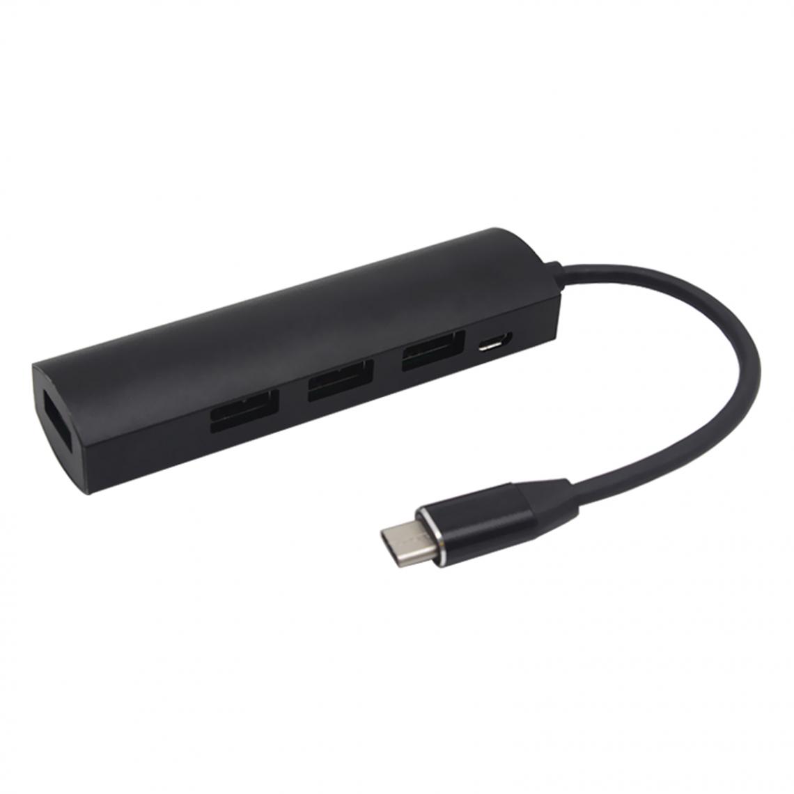 marque generique - Connecteurs Hub USB Type-C Câble Adaptateur USB 3.0 2.0 Pour MacBook Gris - Hub