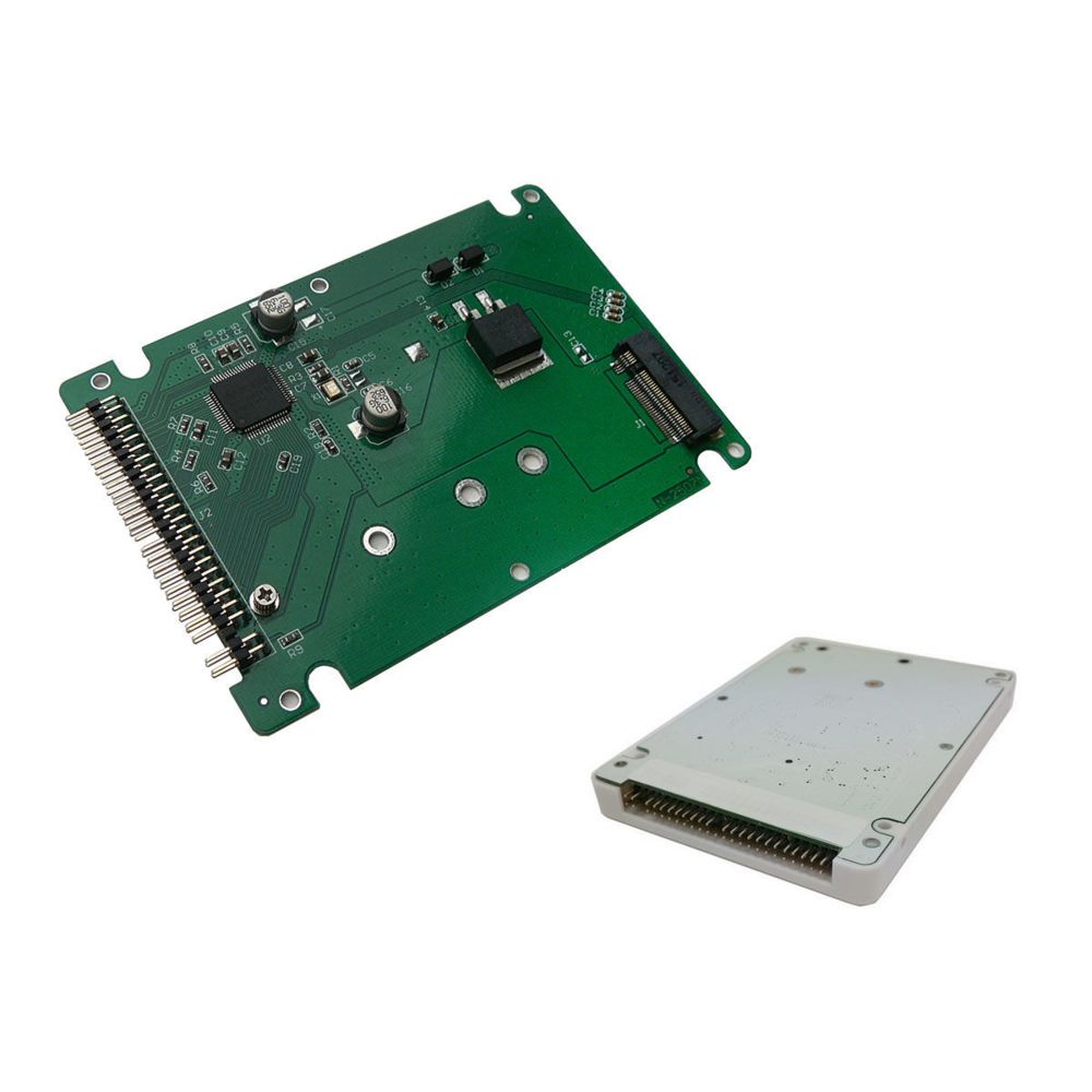 Kalea-Informatique - Adaptateur M2 (M.2 NGFF) vers IDE 2."""" 44 broches Avec boitier de protection aux côtes d'un HDD IDE 2.5 Avec boitier de protection aux côtes d'un HDD IDE 2.5"""" - Accessoires SSD