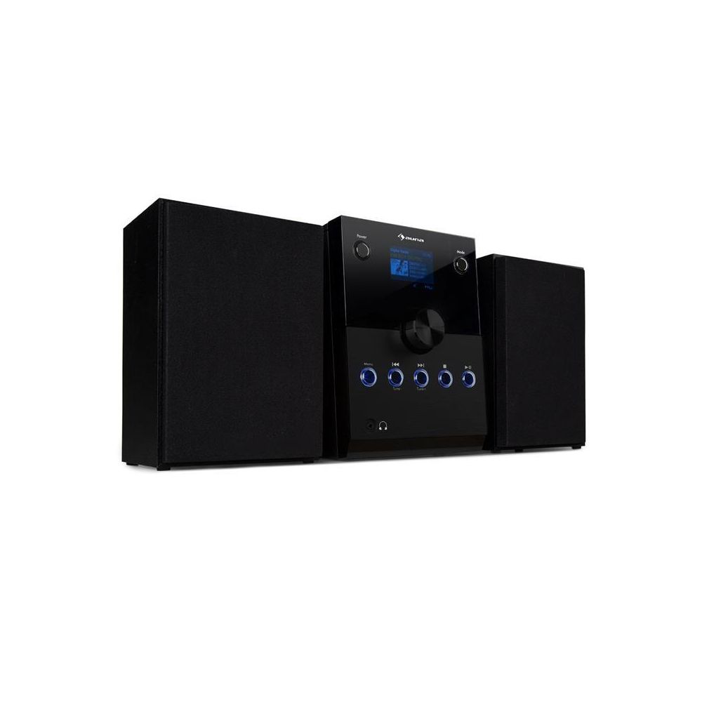 Auna - Micro chaîne stéréo - Auna avec Bluetooth et Lecteur CD MP3 - noir - Chaînes Hifi