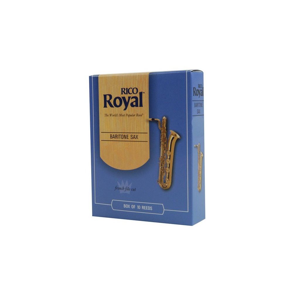 Rico - Boîte de 10 anches Rico Royal pour saxophone baryton force 2.5 - Accessoires instruments à vent
