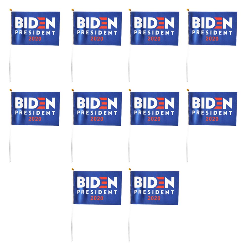 marque generique - 10 Pièces Biden 2020 élire Petite Main Drapeau Biden Pour 2020 Président Drapeau E - Petite déco d'exterieur