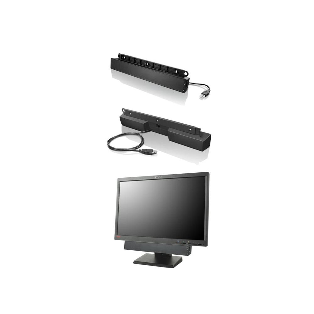 Lenovo - Lenovo USB Soundbar haut-parleur soundbar 2.0 canaux 2,5 W Noir Avec fil - Barre de son