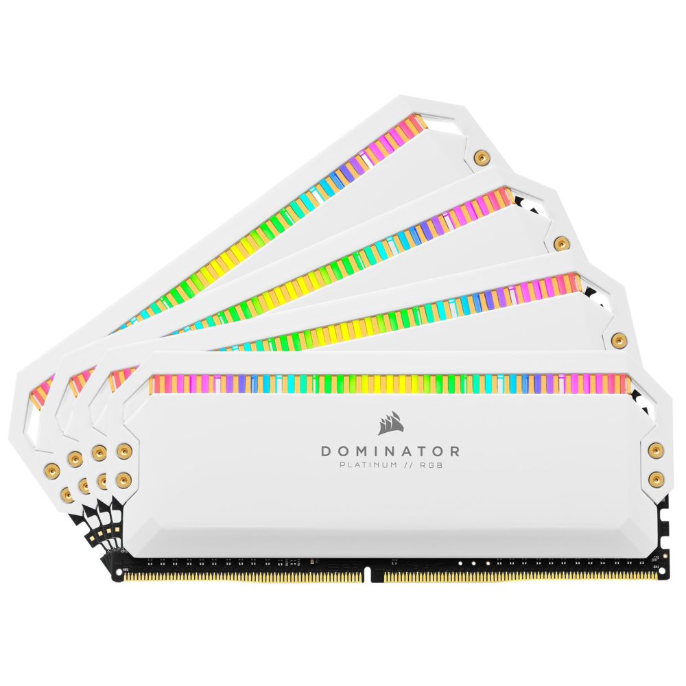 Corsair - Dominator Platinum - 4 x 8 Go - DDR4 4000 MHz - RGB - Blanc - RAM PC Fixe
