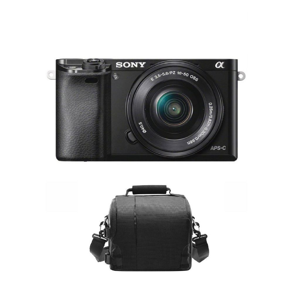 Sony - SONY A6000 Black KIT SEL 16-50MM F3.5-5.6 OSS Black + camera Bag - Reflex Grand Public
