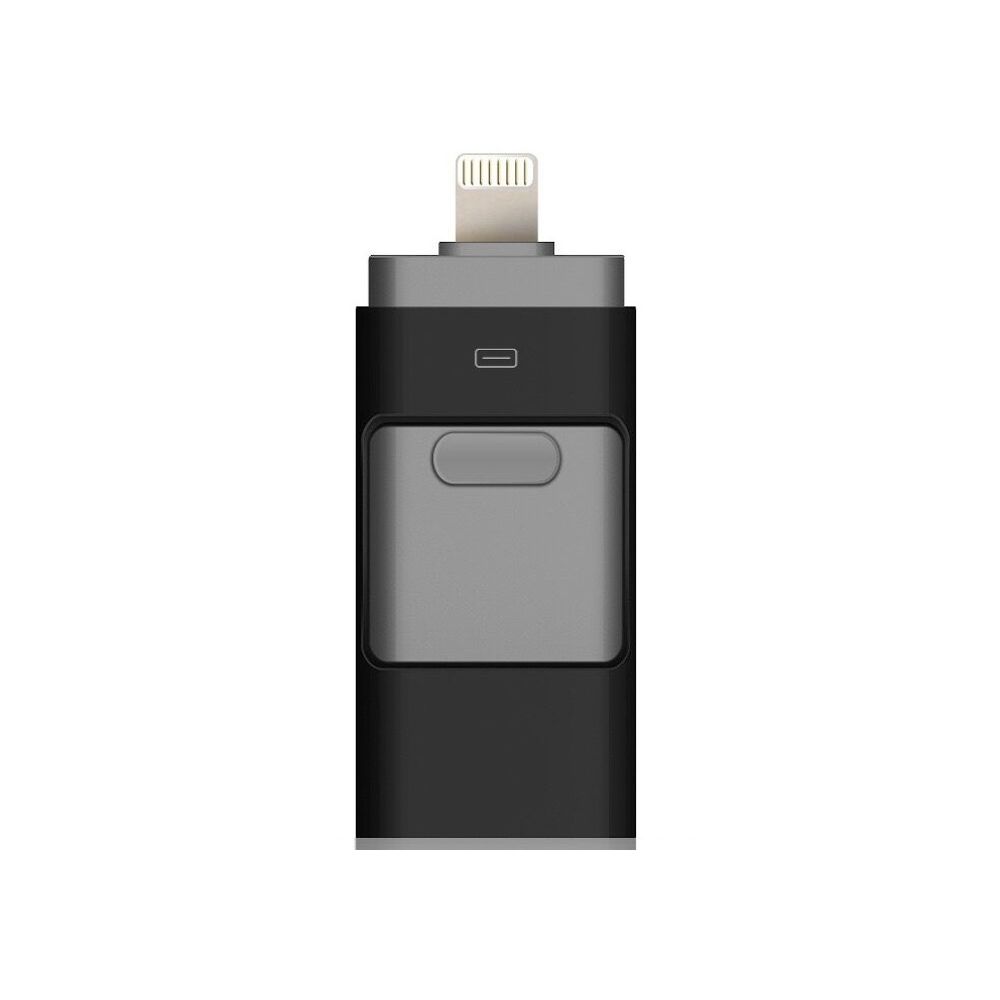 Wewoo - Clé USB 3 en 1 256 Go Lightning 8 broches + Micro USB + USB 3.0 Disque flash push-pull métal avec fonction OTG (noir) - Clés USB
