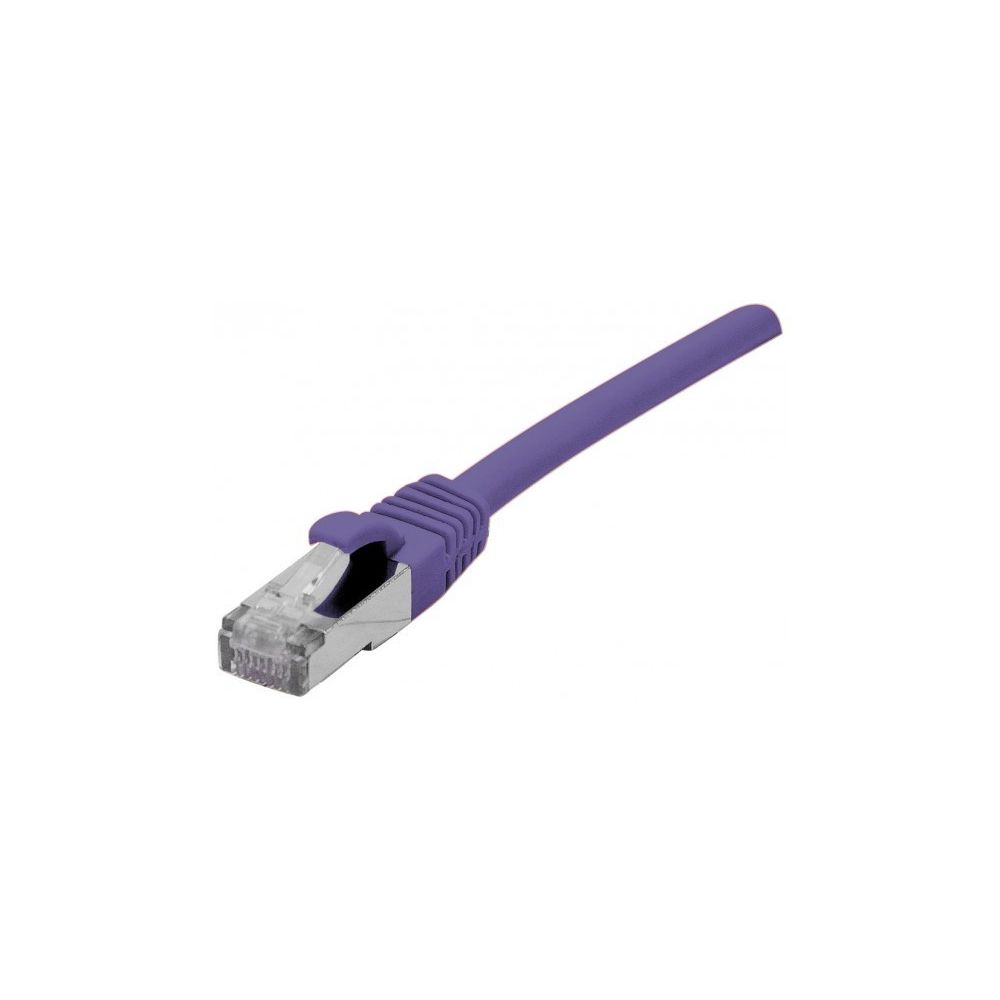 Abi Diffusion - Cordon RJ45 catégorie 6A F/UTP LSOH snagless violet - 0,3 m - Câble RJ45