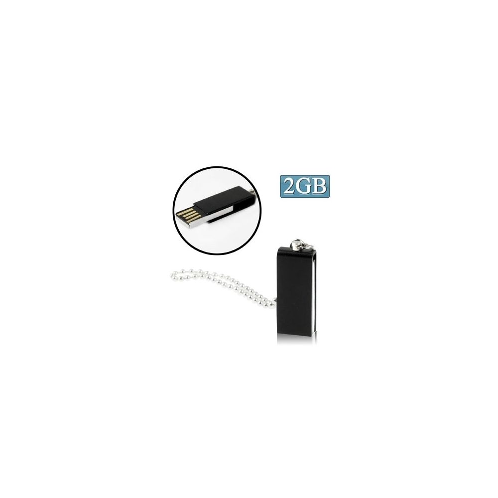 Wewoo - Clé USB noir Mini disque flash USB rotatif 2 Go, - Clés USB