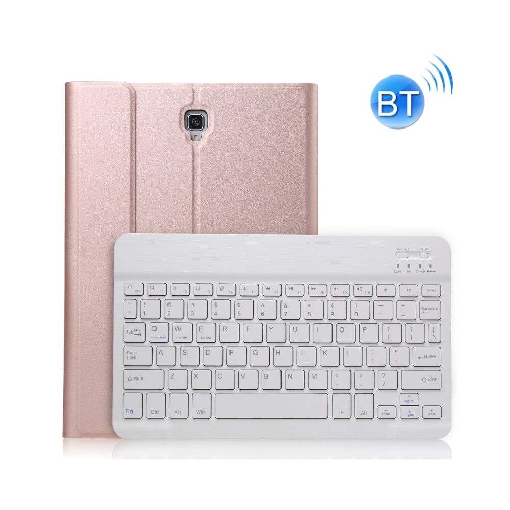 Wewoo - Étui ultra-mince en cuir avec clavier Bluetooth pour Galaxy Tab A 10.5 T590 / T595, avec support (or rose) - Clavier