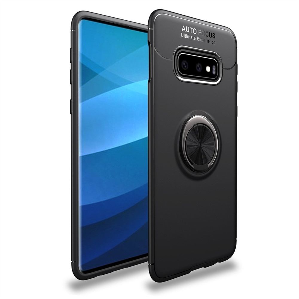 Wewoo - Coque Souple Etui de protection en TPU antichoc pour Galaxy S10 E avec support invisible Noir - Coque, étui smartphone