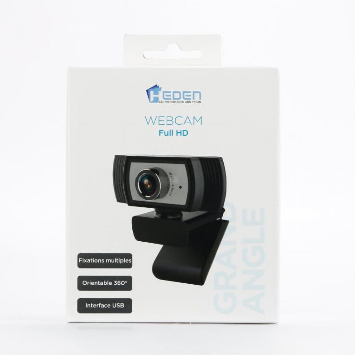 Heden - webcam HEDEN full HD 1080P micro intégré, angle de vue 90° correction de longueur de câble 2ml'éclairage auto - Webcam