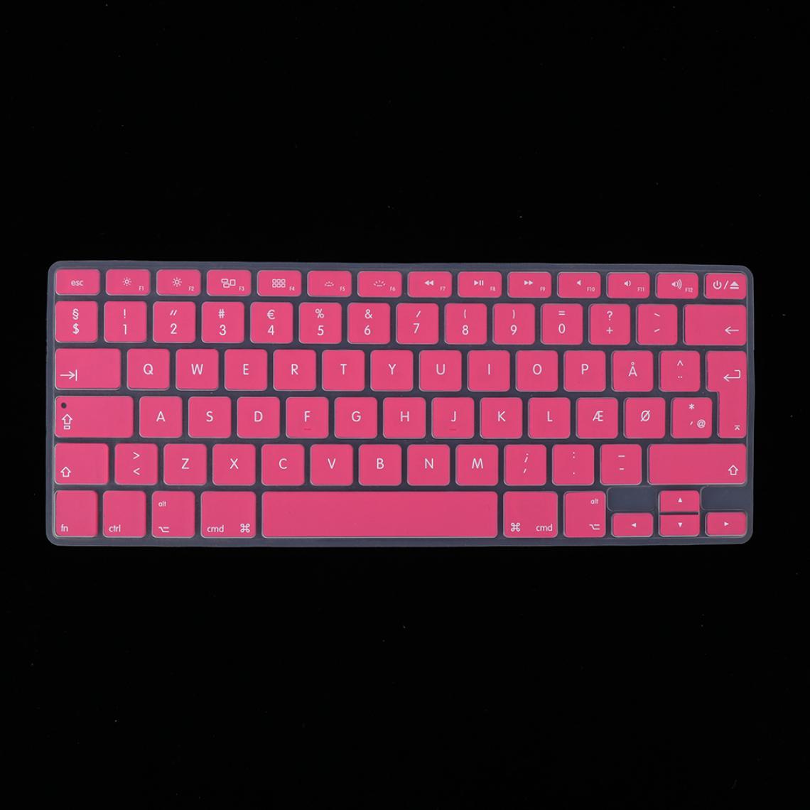 marque generique - Film de protection 12 clavier danois pour Macbook 13pro de 15,3 pouces, rose rouge - Accessoires Clavier Ordinateur