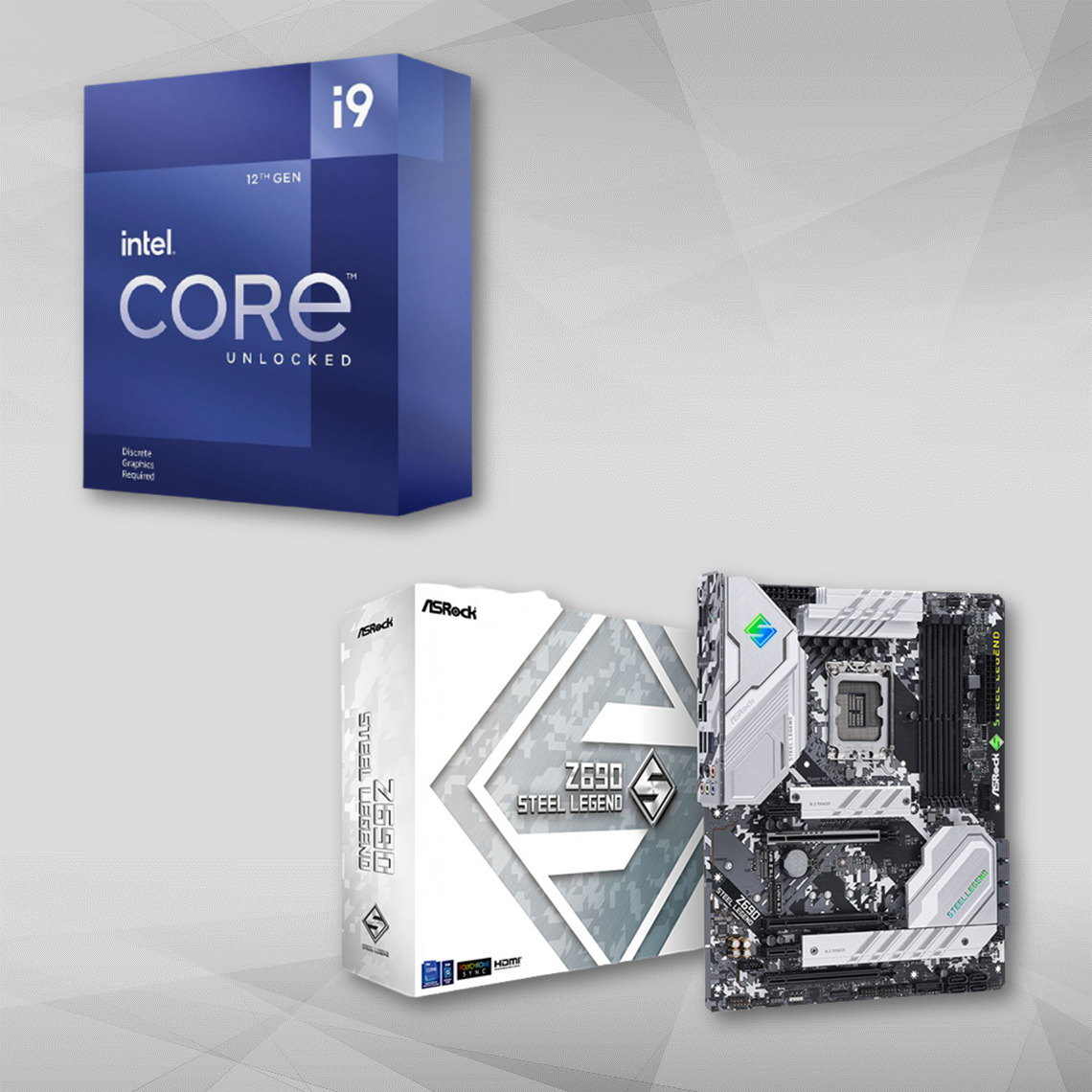 Intel - Core i9-12900K 3.2/5.20 GHz + Z690 Steel Legend - Packs Processeur, Carte mère et Mémoire