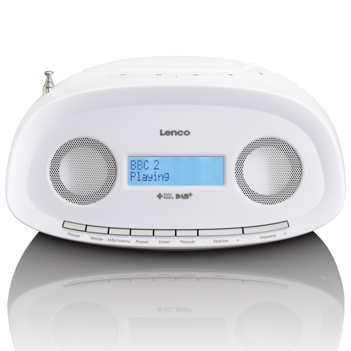 Lenco - DAB+ boombox FM avec CD, MP3, USB SCD-69WH Blanc - Radio