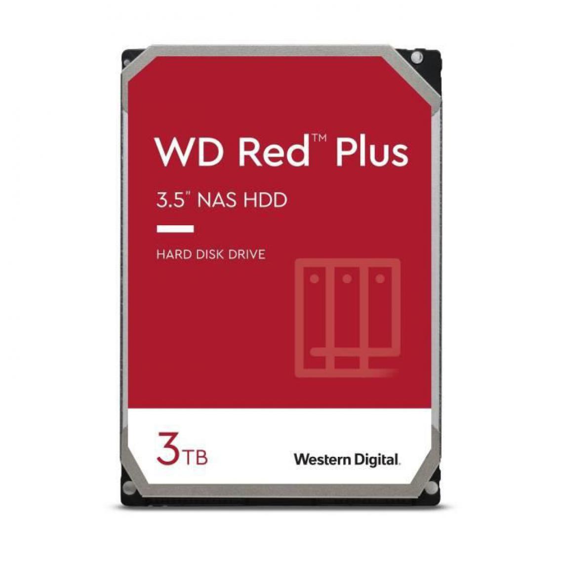 Western Digital - WD Red™ Plus - Disque dur Interne NAS - 3To - 5400 tr/min - 3.5 (WD30EFZX) - Disque Dur interne