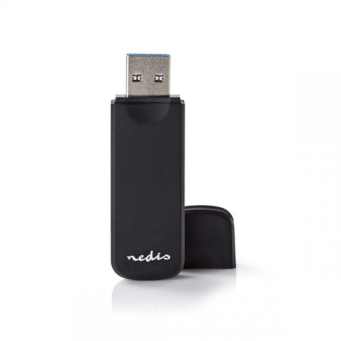 Nedis - Nedis CRDRU3100BK Lecteur de carte 7 en 1 (MMC, SD, microSD, SDHC, microSDHC, SDXC, microSDXC) USB 3.0 - Lecteur carte mémoire