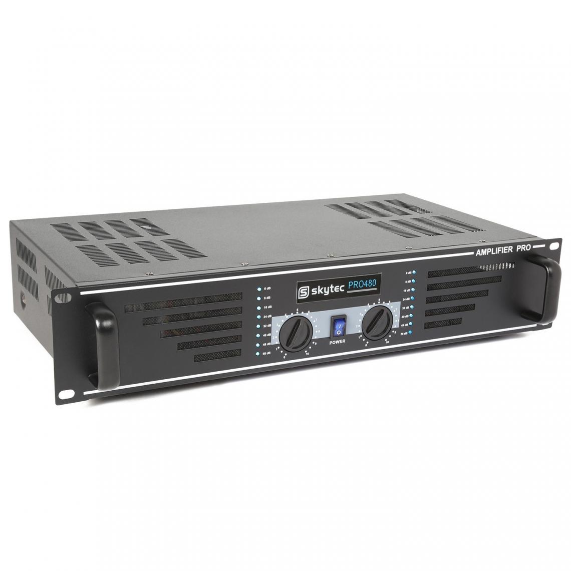 Skytec - Amplificateur sono PRO SkyTec SKY-480B 2x 240 Watts pour Sonorisation DJ - Ampli
