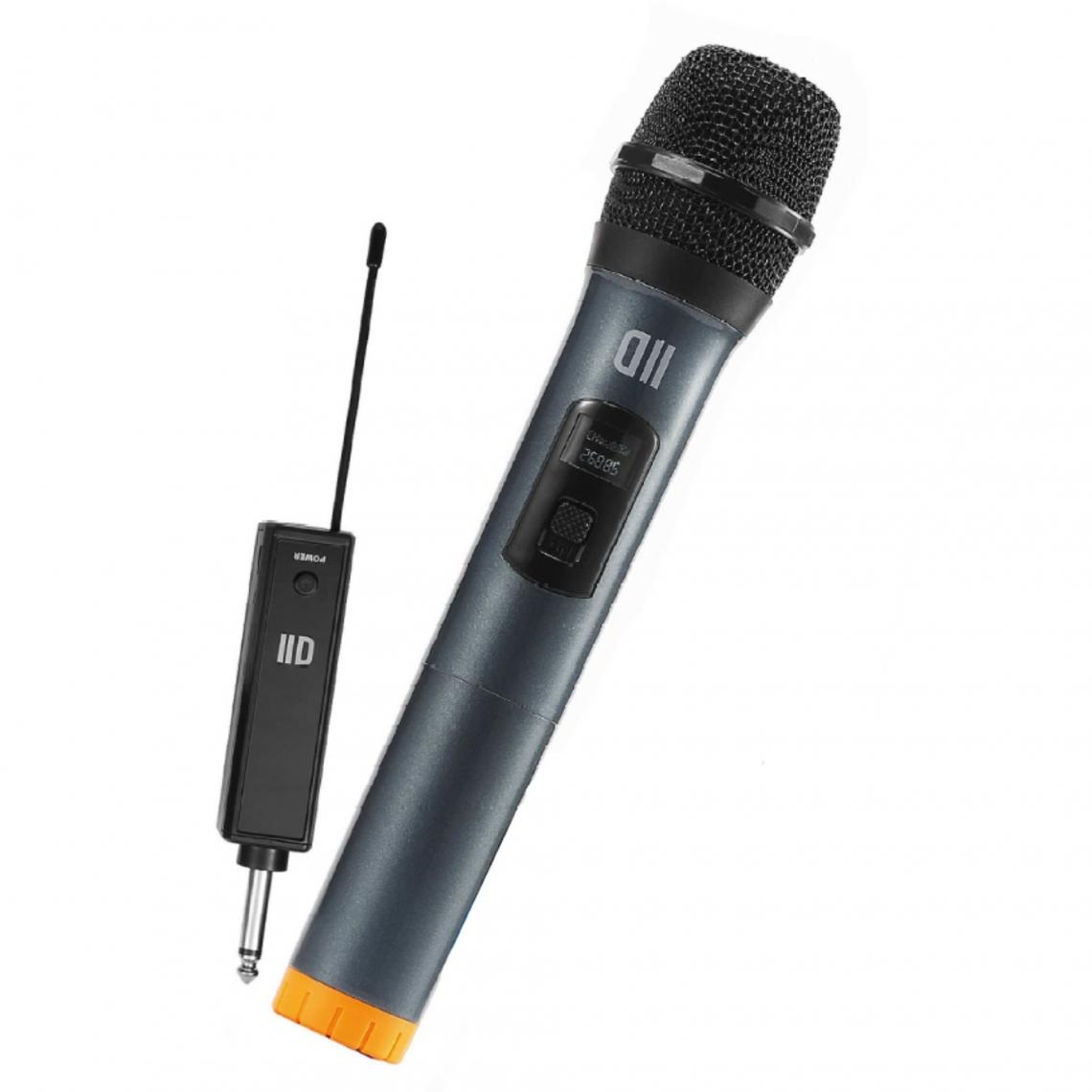 We - D2 Microphone Dynamique Omnidirect sans fil , avec écran Récepteur Rechargeable, Jack 6.35mm ORANGE - Micros sans fil