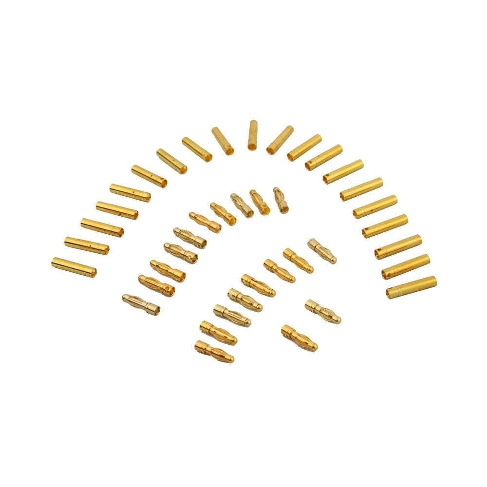 Wewoo - Connecteurs banane / balle plaqués or 4 mm avec gaine thermorétractable 20 paires - Accessoires alimentation