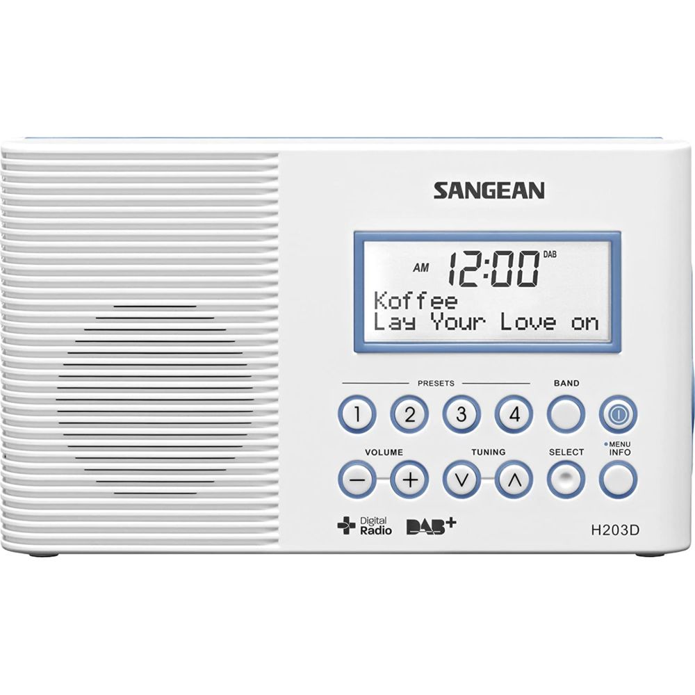 Sangean - Radio numérique DAB FM avec écran LCD blanc - Radio