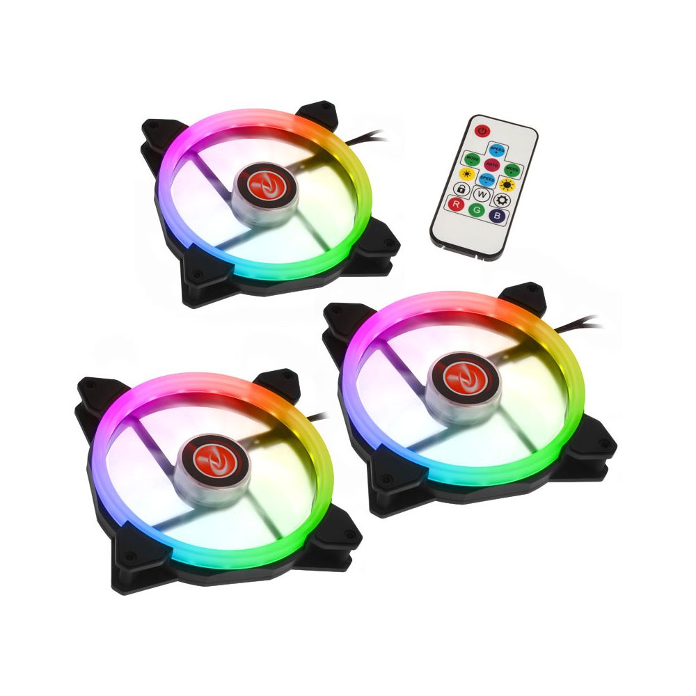 Raijintek - IRIS 14 Rainbow RGB LED, set de 3 controleur inclus - Ventilateur Pour Boîtier