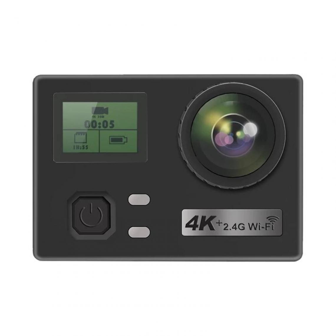 Universal - Caméra d'action 4K HD anti-secouer 30 m sous l'eau imperméable ultra-mince caméra WiFi avec kit d'accessoires de caméra | Caméra d'action d'action(Le noir) - Accessoires caméra