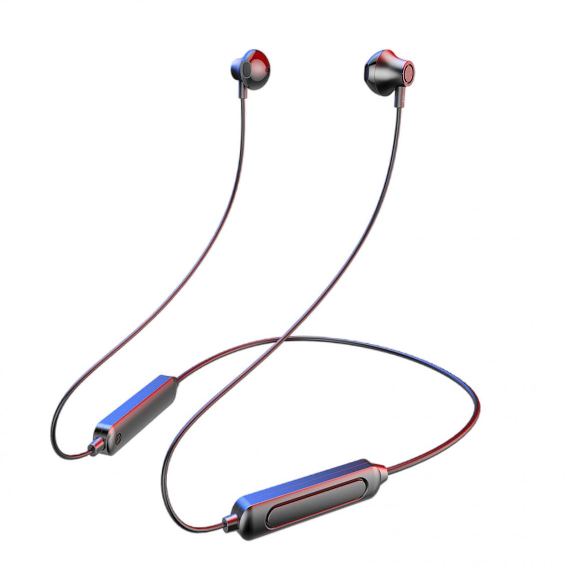 marque generique - Neckband Casque Bluetooth sans fil filaire crochet - Micro-Casque