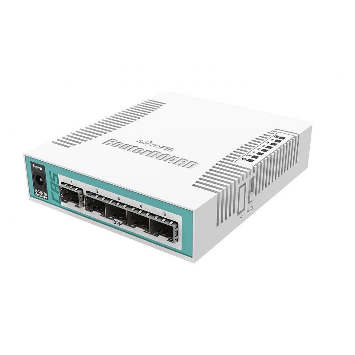 Inconnu - Mikrotik CRS106-1C-5S commutateur réseau Gigabit Ethernet (10/100/1000) Connexion Ethernet, supportant l'alimentation via ce port (PoE) Blanc - Switch