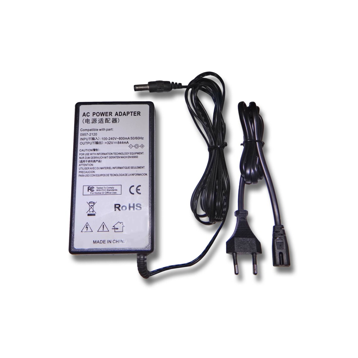 Vhbw - vhbw Imprimante Adaptateur bloc d'alimentation Câble d'alimentation Chargeur compatible avec HP Photosmart A526, A532, A610, A616 imprimante - 0.844A - Accessoires alimentation