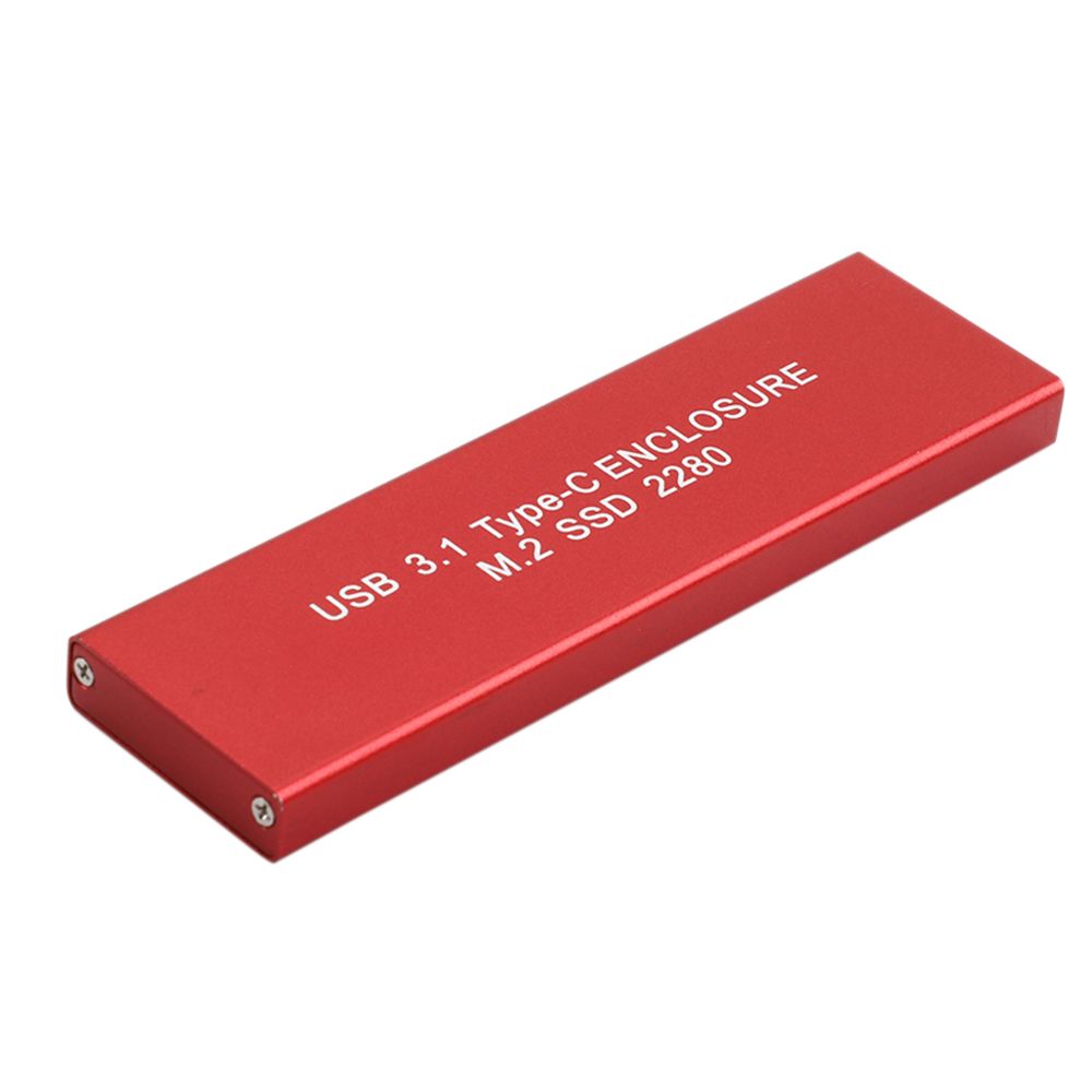 marque generique - usb 3.1 type c à m.2 ngff adaptateur ssd disque dur mobile lecteur 120gb rouge - Boitier PC
