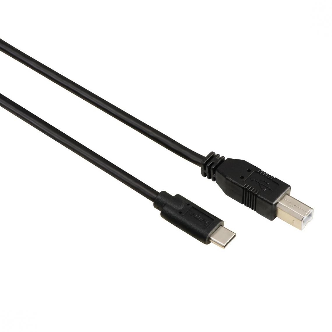 Hama - Câble USB-C, USB 2.0, c . mâle USB-C - c . mâle USB-B, 480 Mbit/s, 1, 80m - Câble antenne