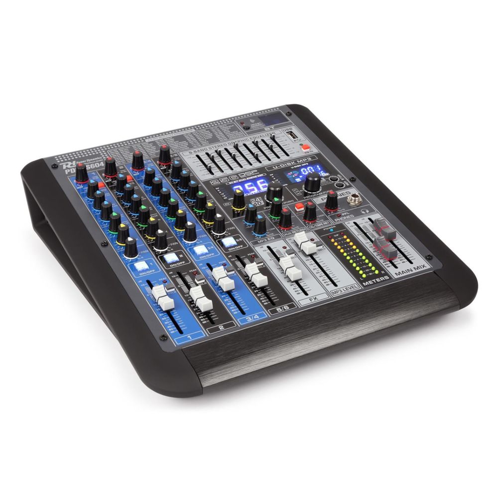 Power Dynamics - Power Dynamics PDM-S604 Table de mixage 6 canaux DSP MP3 USB Bluetooth - Consoles de mixage