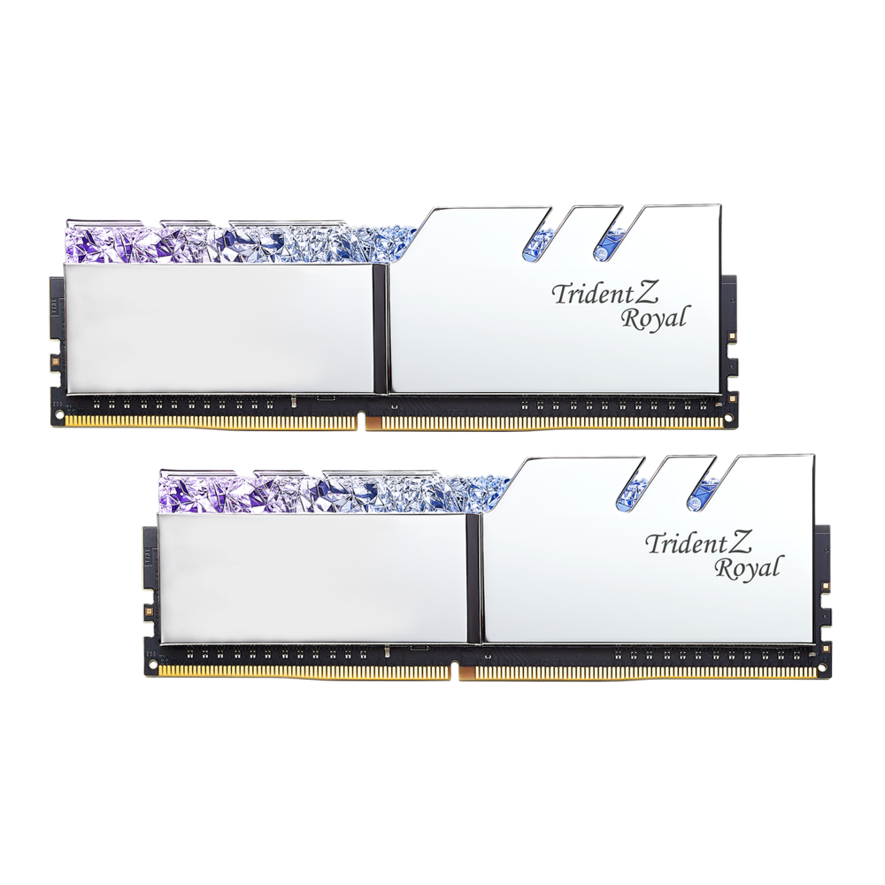 G.Skill - Trident Z Royal - 2 x 8 Go - DDR4 3600 MHz CL17 - Argent - RAM PC Fixe