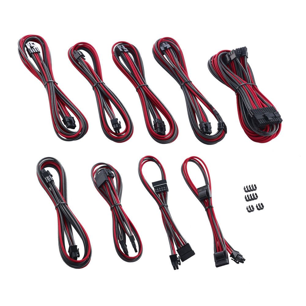 Cablemod - PRO ModMesh C-Series AXi, HXi & RM Cable Kit - Carbone / Rouge - Câble tuning PC
