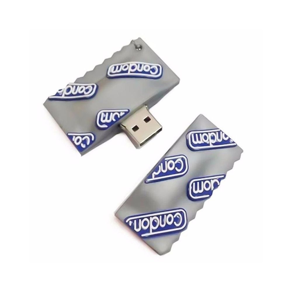 marque generique - 16GO USB 2.0 Clé USB Clef Mémoire Flash Data Stockage Préservatif Silicone - Clés USB