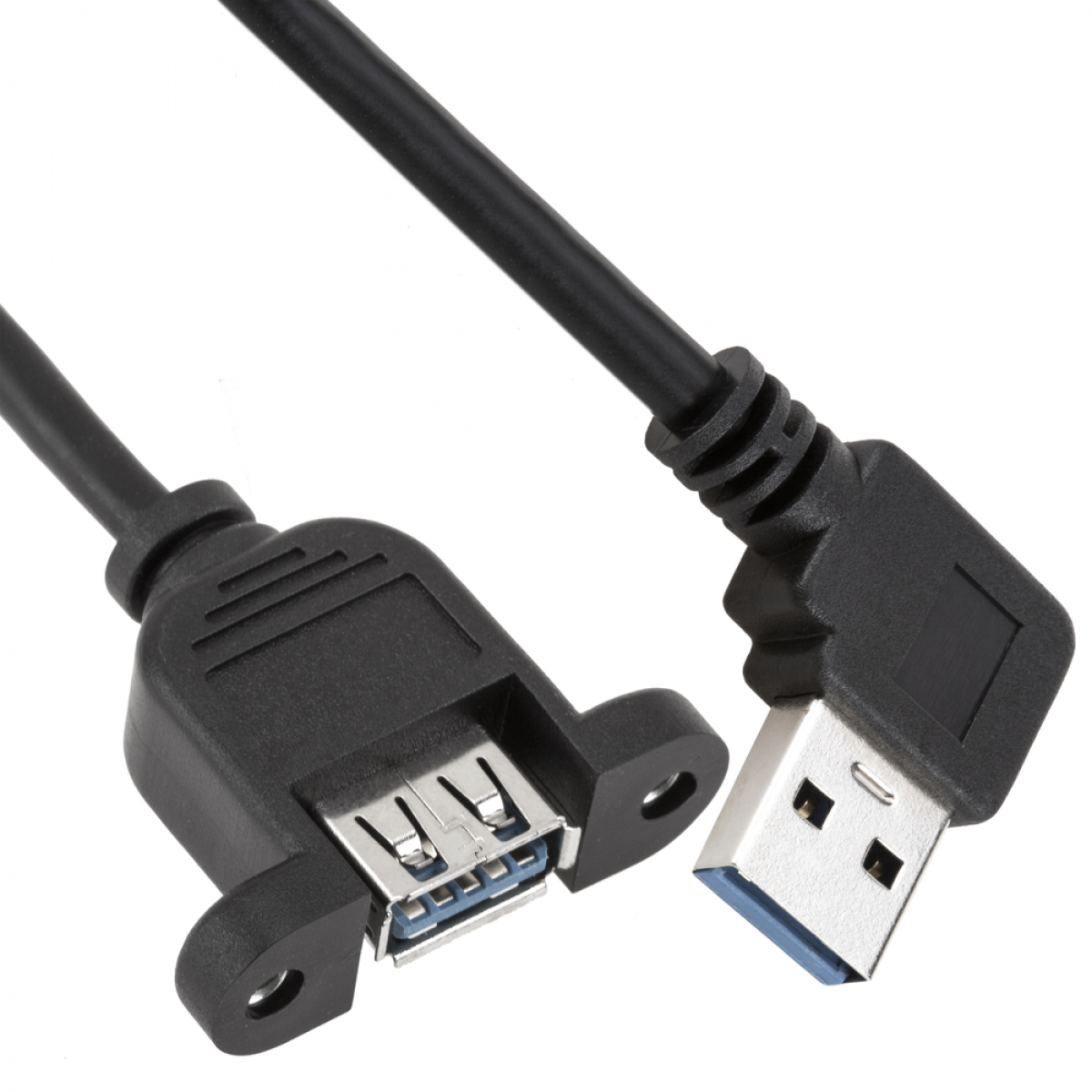 Bematik - Câble USB 3.0 type A Mâle coudé vers USB type A Femelle pour Panel 100 cm - Clés USB