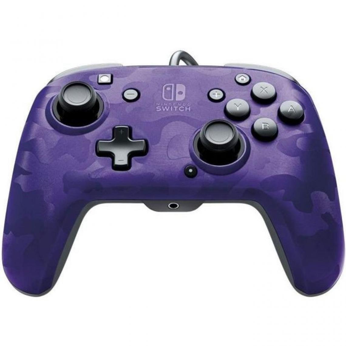 PDP - PDP Afterglow Manette Filaire Camouflage Violet Pour Nintendo Switch - Licence Officielle - Port Jack Audio - Joystick