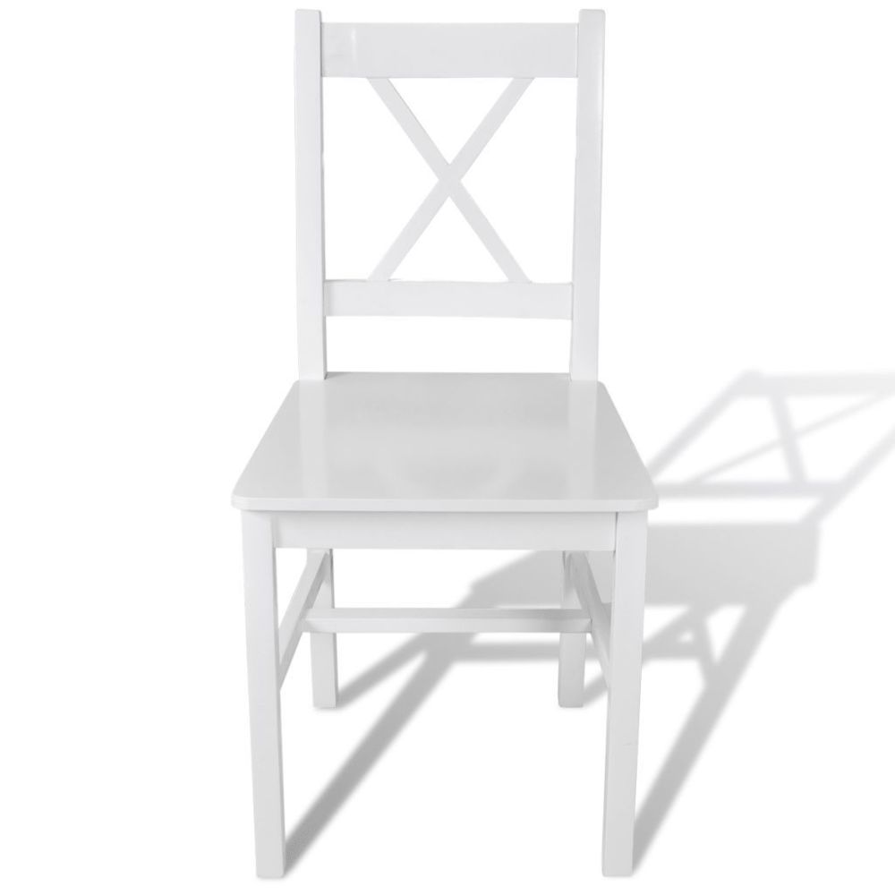 marque generique - Icaverne - Chaises de cuisine et de salle à manger ensemble Chaise de salle à manger 4 pcs Bois Blanc - Chaises