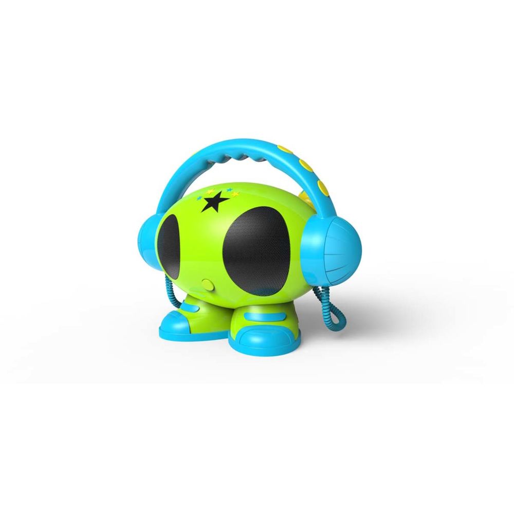 Bigben Interactive - Lecteur bleu vert jaune MP3 USB avec enregistreur vocal 2 micros - Chaînes Hifi