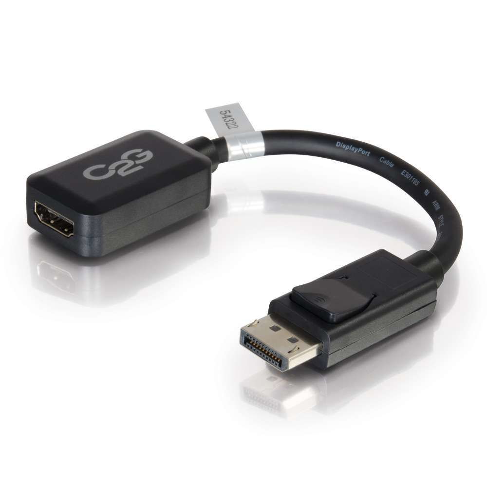 Cables To Go - C2G 20cm DisplayPort M / HDMI F Noir - Câble antenne