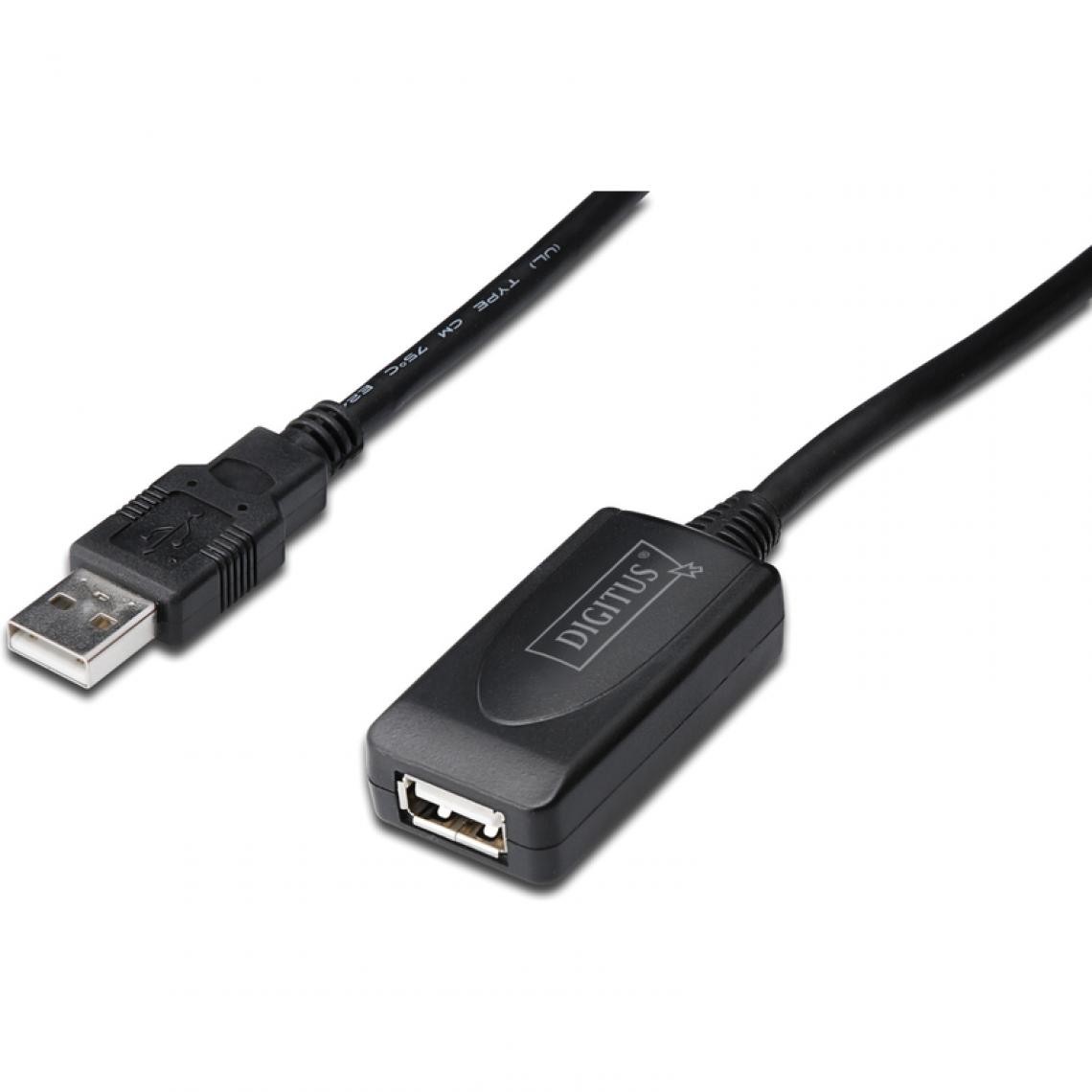 Digitus - DIGITUS rallonge USB, mâle - femelle, 20,0m, USB-A () - Hub