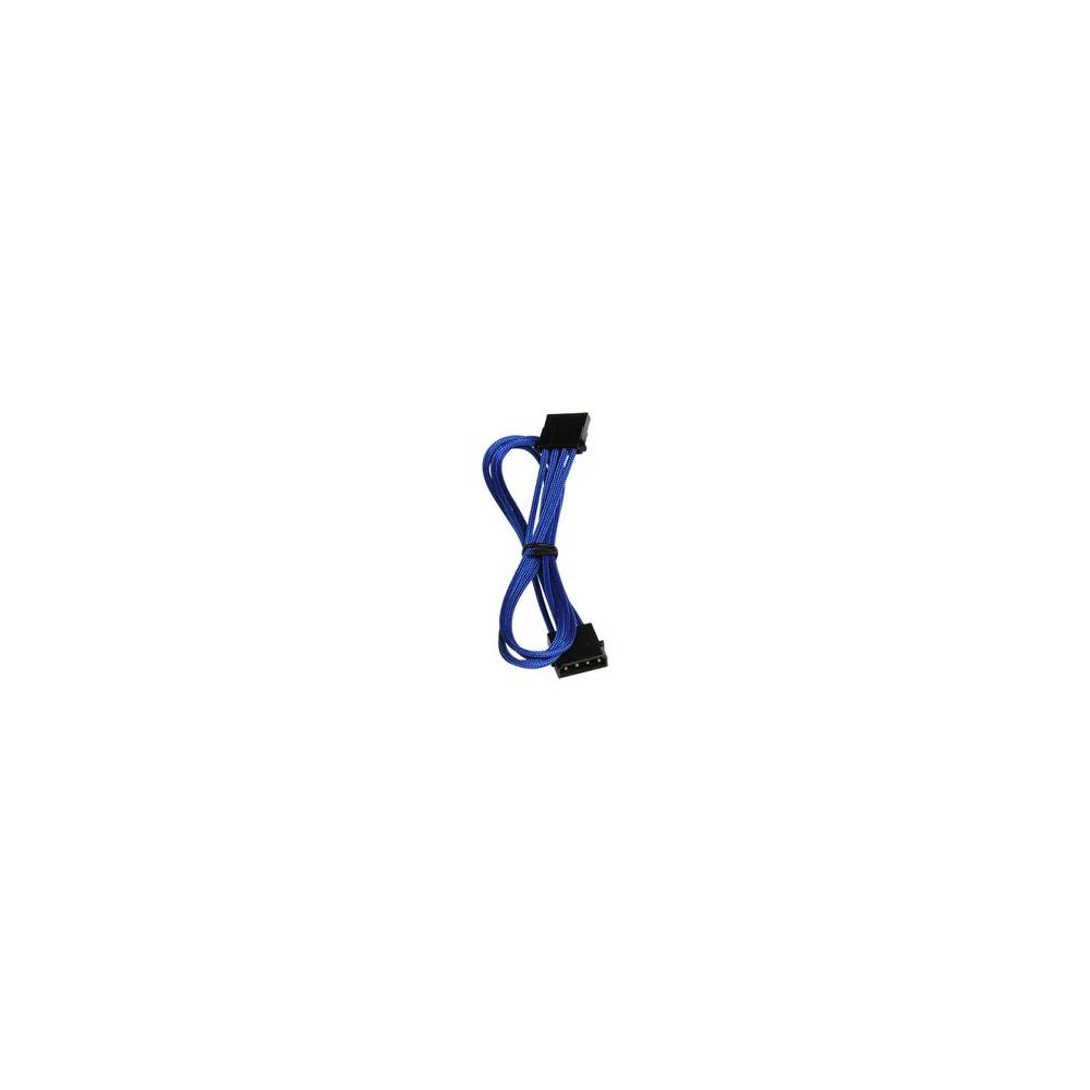 Bitfenix - Câble rallonge Alchemy 4-Pin Molex - 45 cm - gaines Bleu/Noir - Câble tuning PC