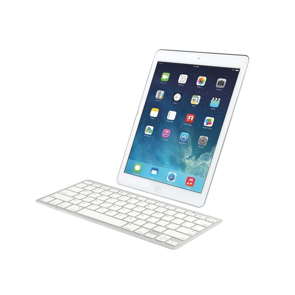 Wewoo - Clavier QWERTY blanc pour iPad Air 2 / Air / 6 / 5 / mini 1/2/3 / 3 / iPad, iPhone 4 et 4S / 3G, Sony PS3, Smart téléphones BK3001 Ultra-mince Bluetooth 3.0 ABS - Clavier