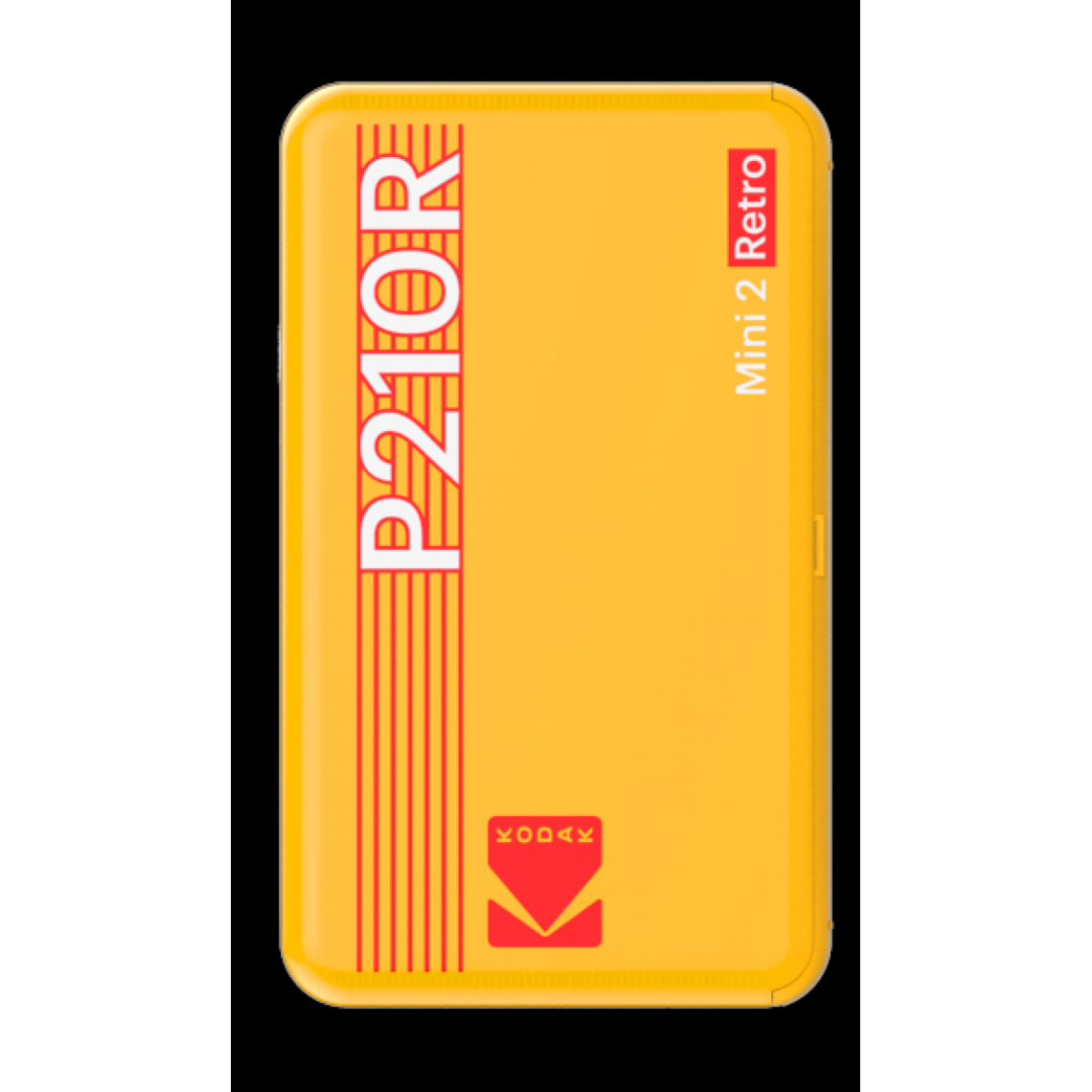 Kodak - KODAK Mini Retro 2 P210 - Mini Imprimante Connectée (Photo format Carte de Crédit 5,3 x 8,6 cm - 2,1 x 3,4'', Bluetooth, Batterie Lithium, Sublimation Thermique 4Pass, 8 photos incluses) Jaune-Jaune-2.1 x 3.4'' - Imprimantes d'étiquettes