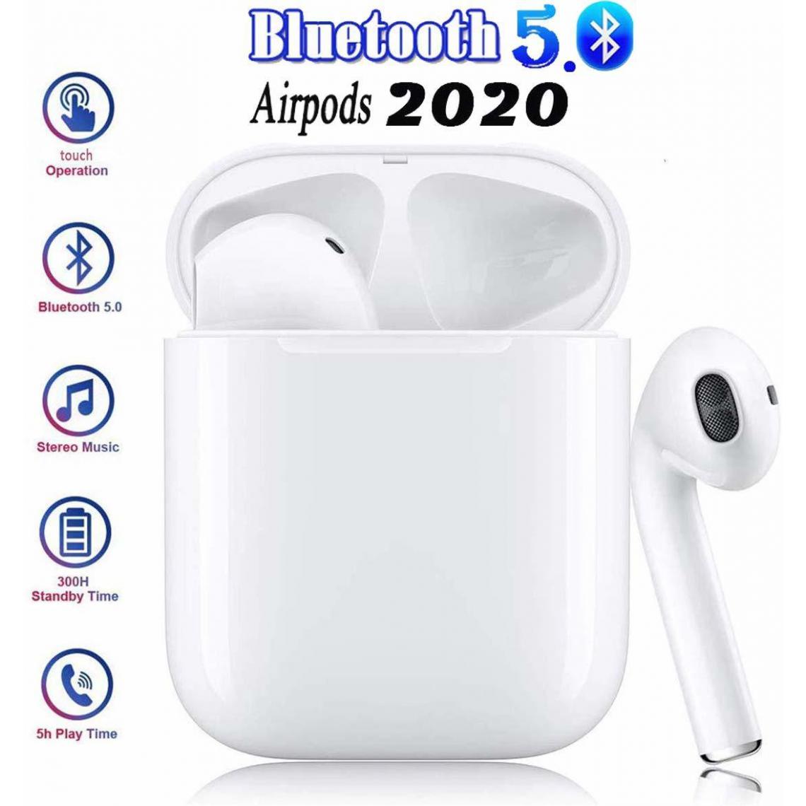 Chrono - Écouteurs Bluetooth, écouteurs tactiles sans Fil, écouteurs HiFi, écouteurs Intra-Auriculaires, écouteurs à réduction de Bruit, couplage Automatique, pour Casques Apple Airpods/Android/iPhone/Samsung - Ecouteurs intra-auriculaires