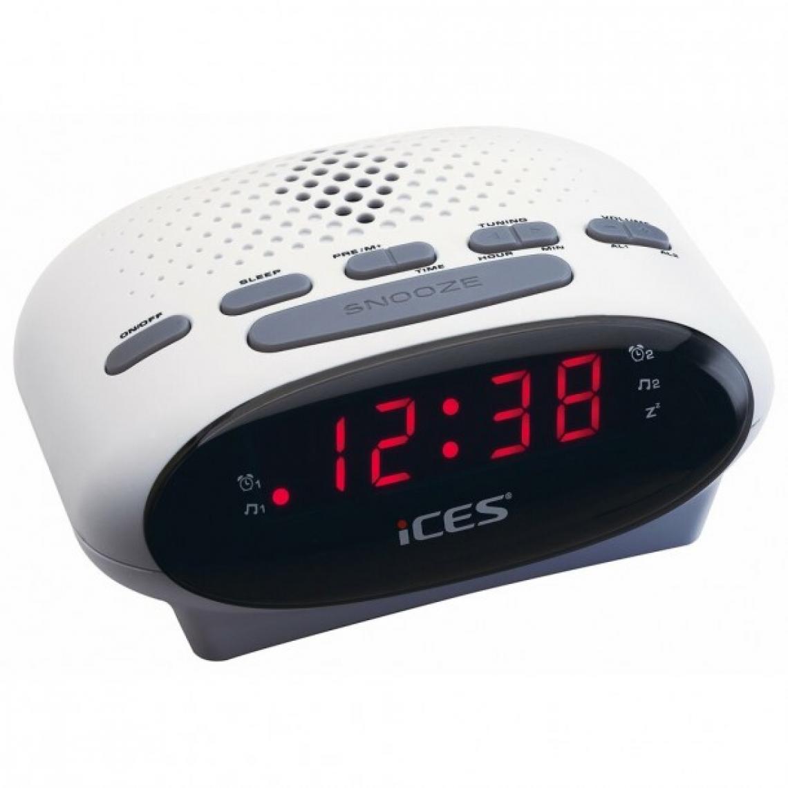 Ices - Radio-réveil ICES ICR-210 white (Reconditionné A+) - Radio