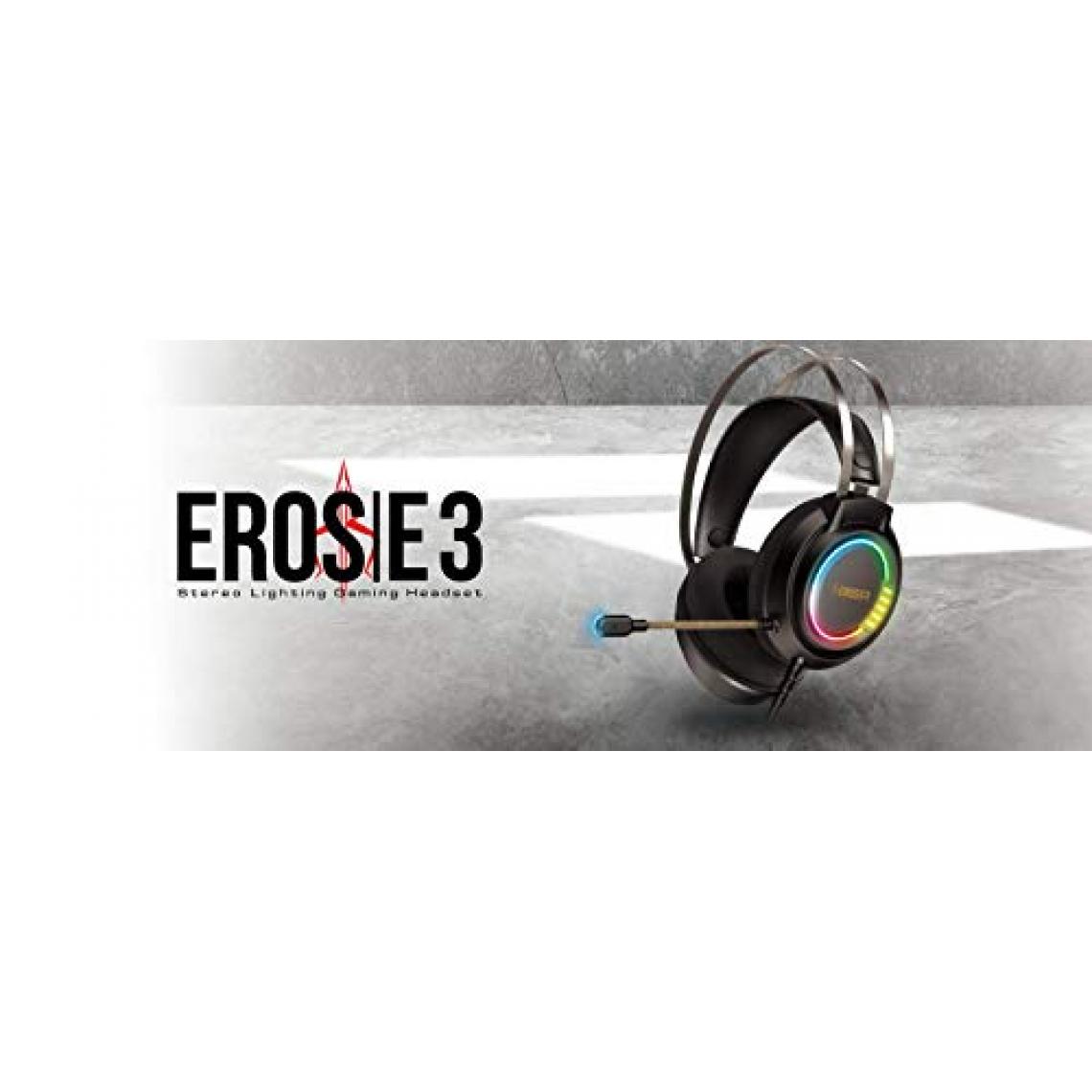 Gamdias - Casque Micro Gamer Eros E3 RGB (Noir) - Micro-Casque